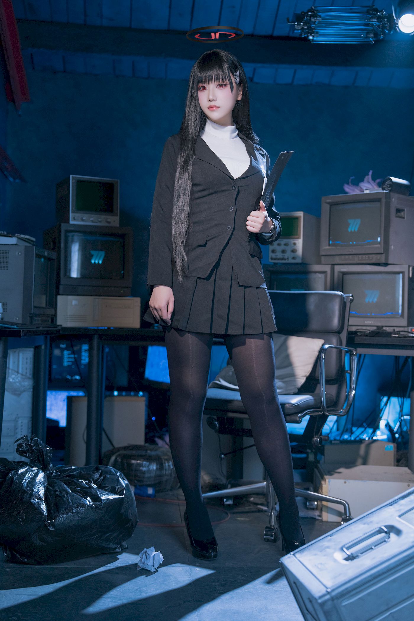 lunananya黑丝西装服饰COS蔚蓝档案调月莉音