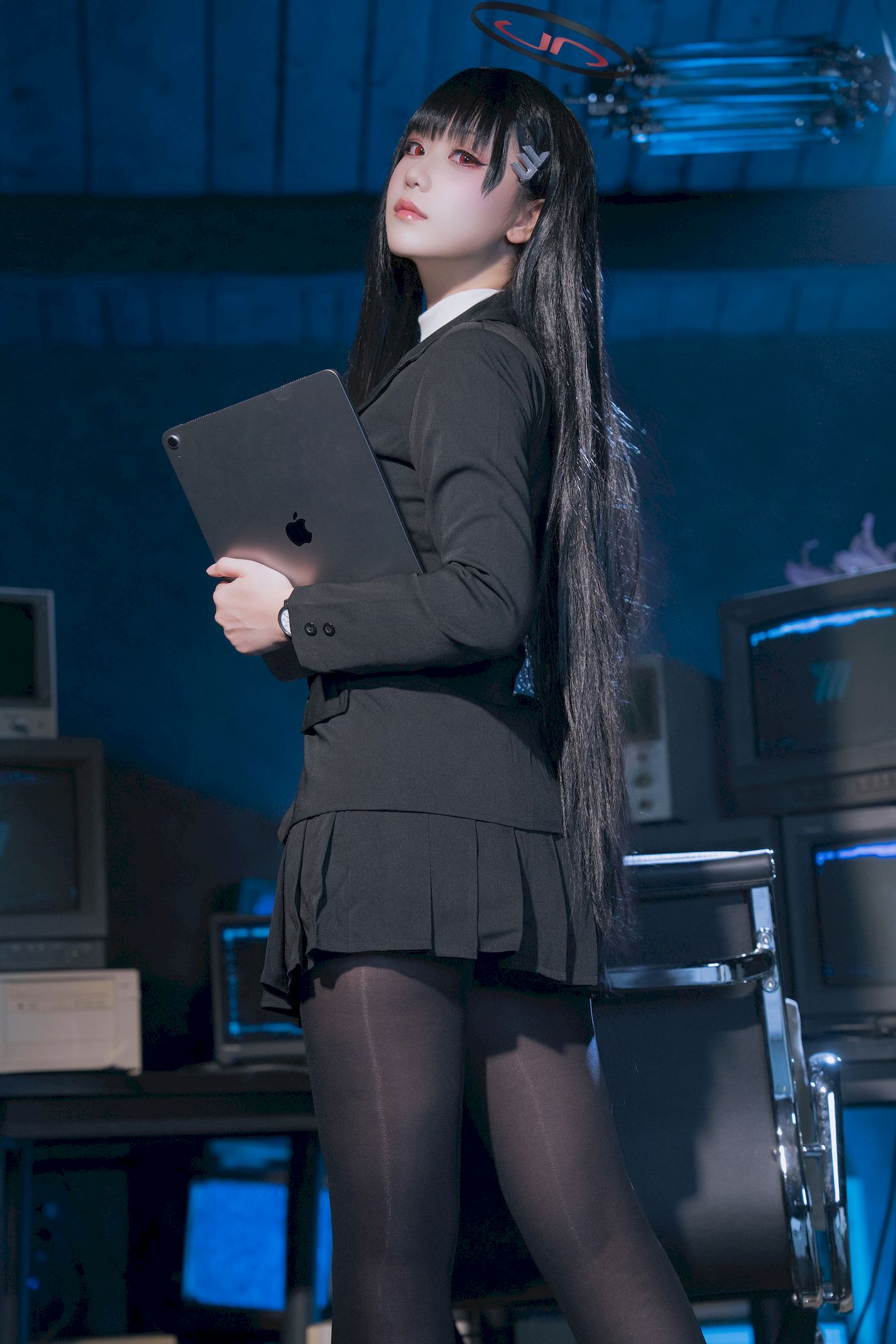 lunananya黑丝西装服饰COS蔚蓝档案调月莉音