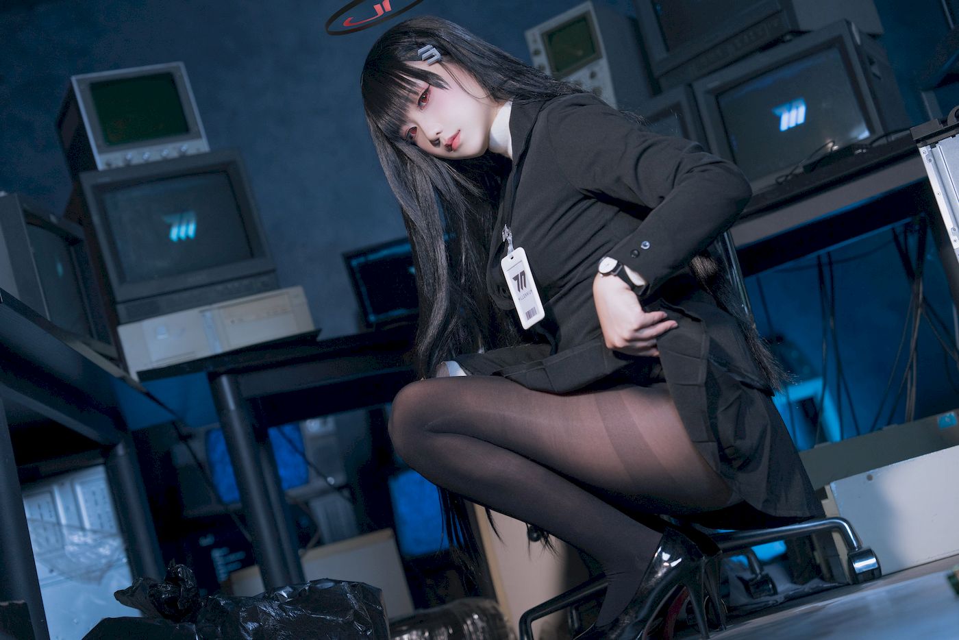 lunananya黑丝西装服饰COS蔚蓝档案调月莉音