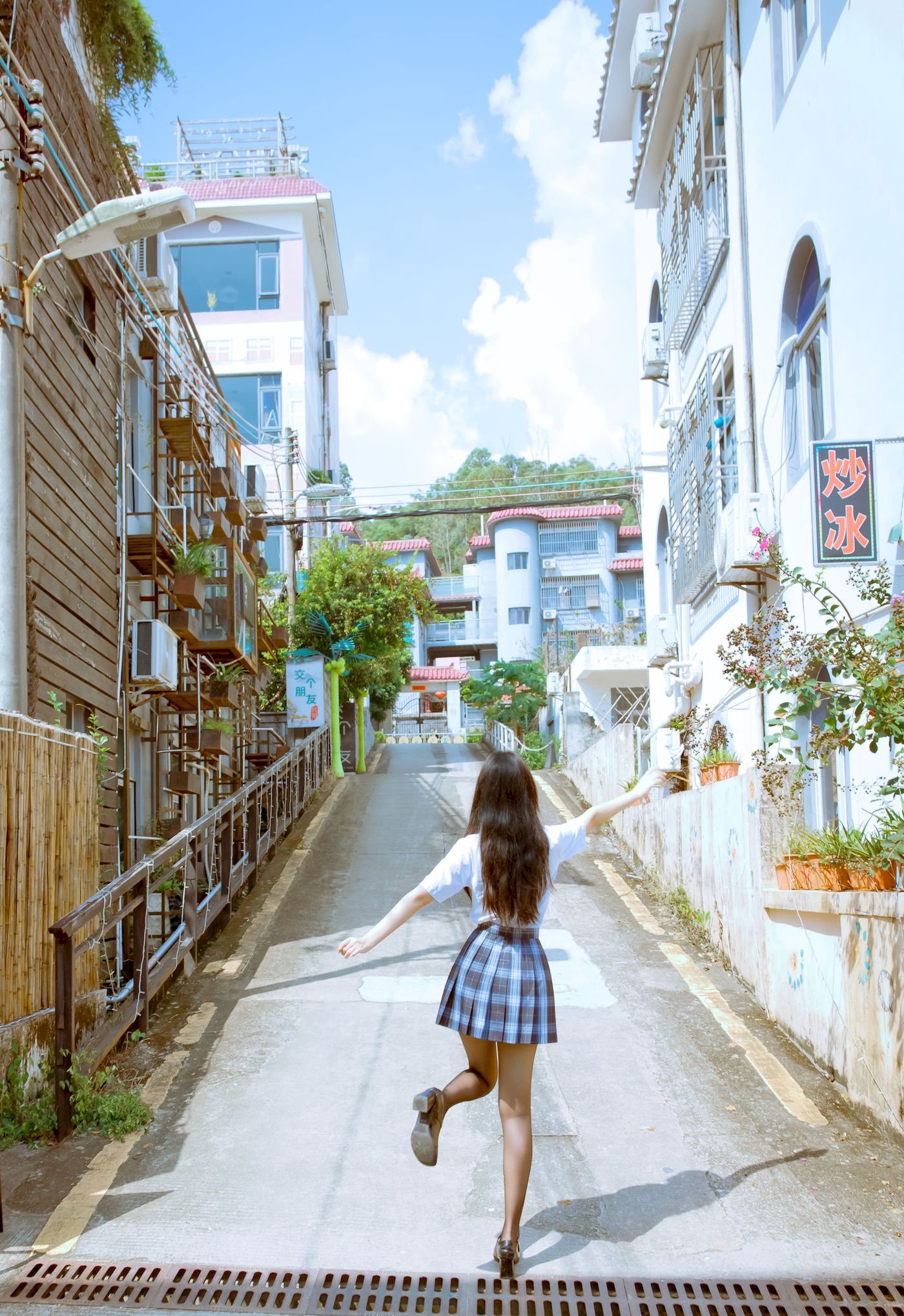 不呆猫学生装+JK制服妩媚写真