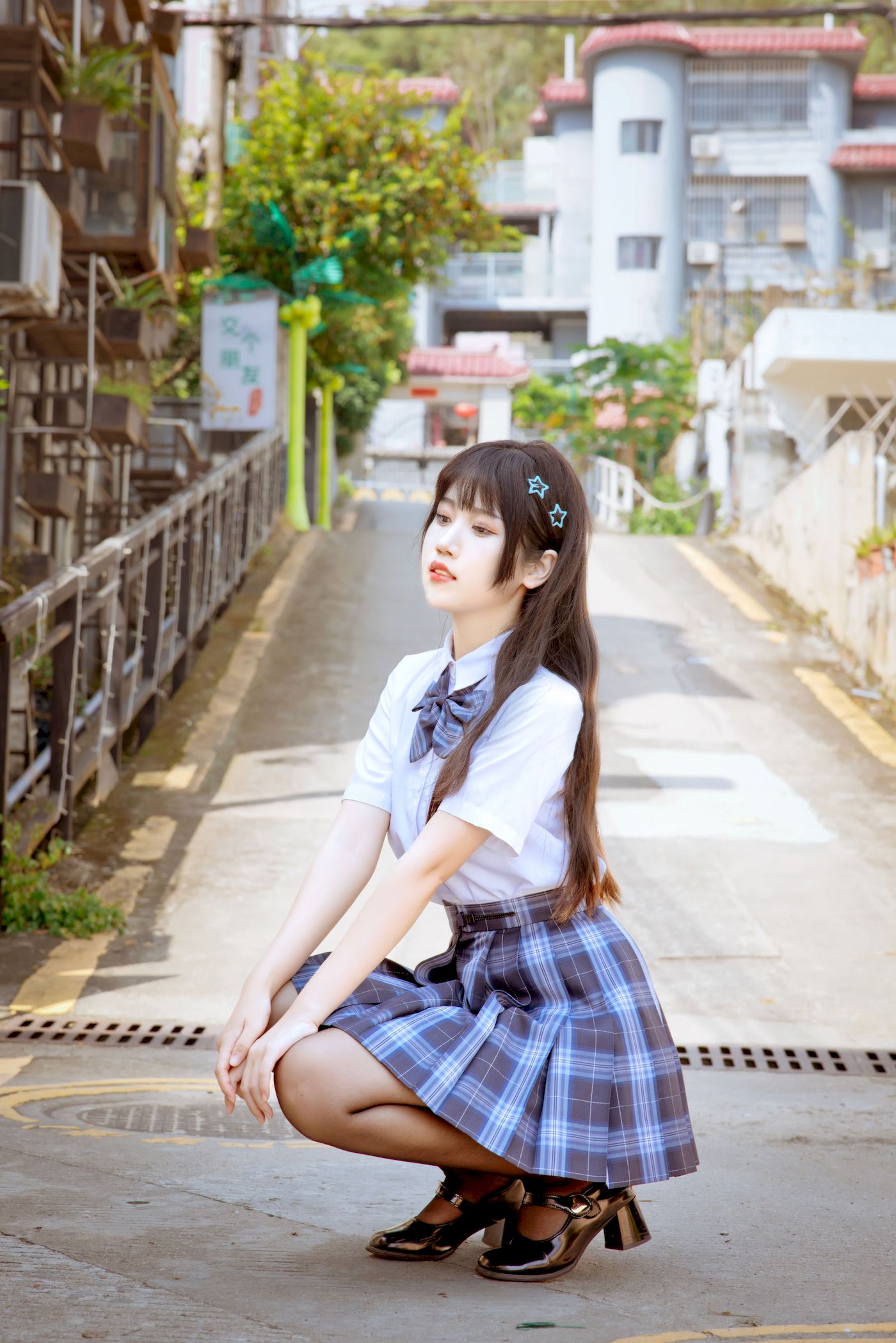 不呆猫学生装+JK制服妩媚写真