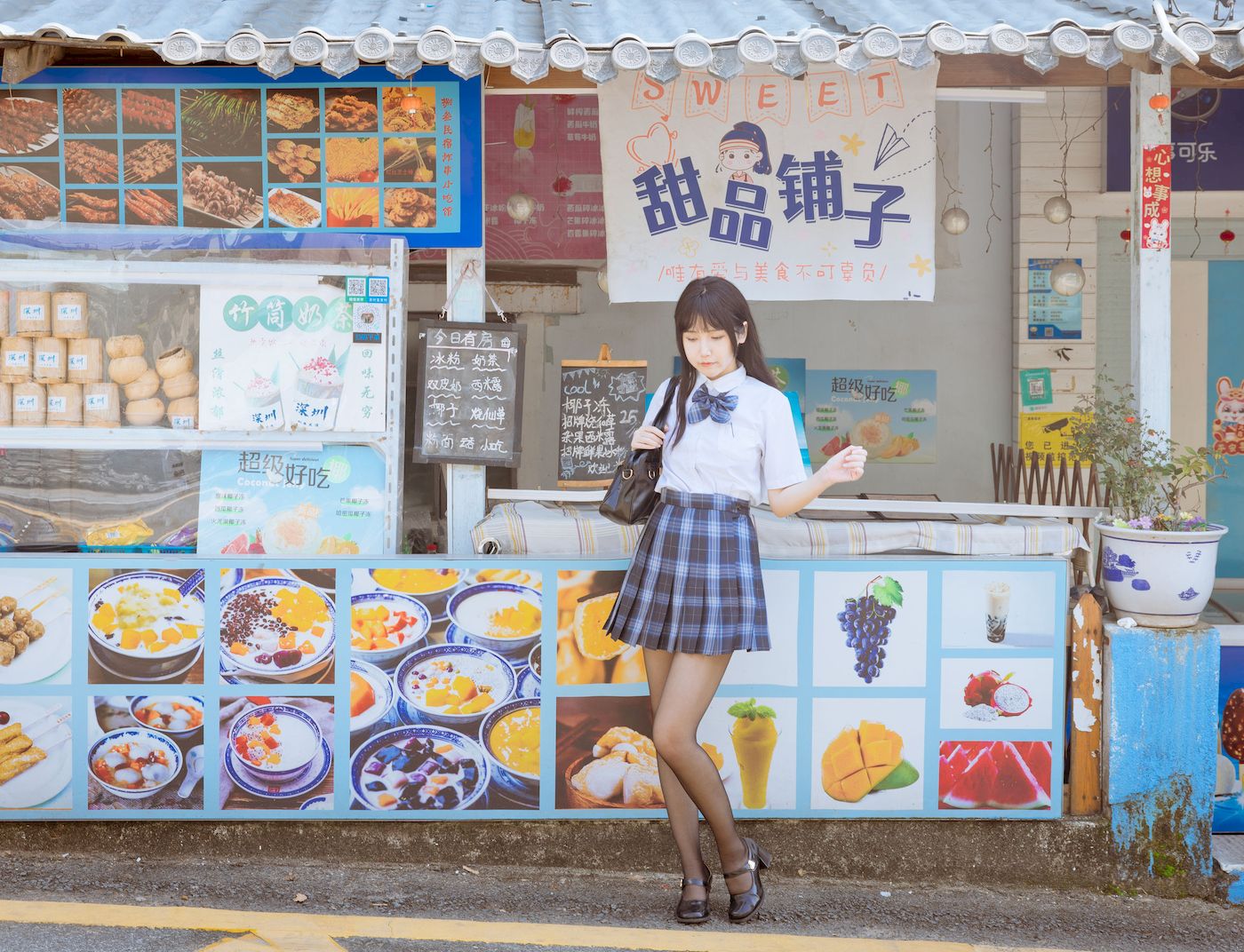 不呆猫学生装+JK制服妩媚写真