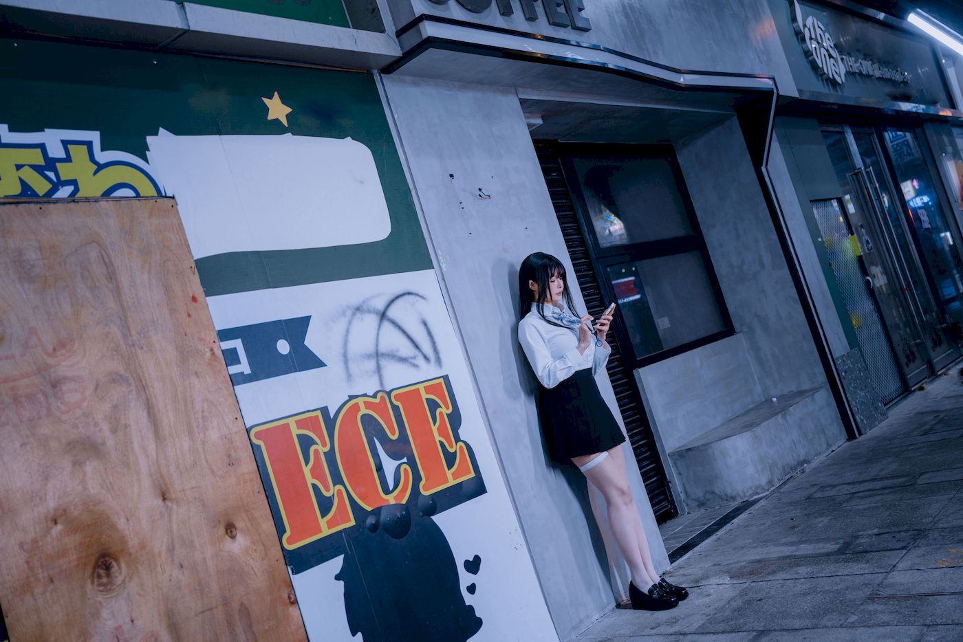 夏小秋秋秋白丝学妹制服户外性感写真