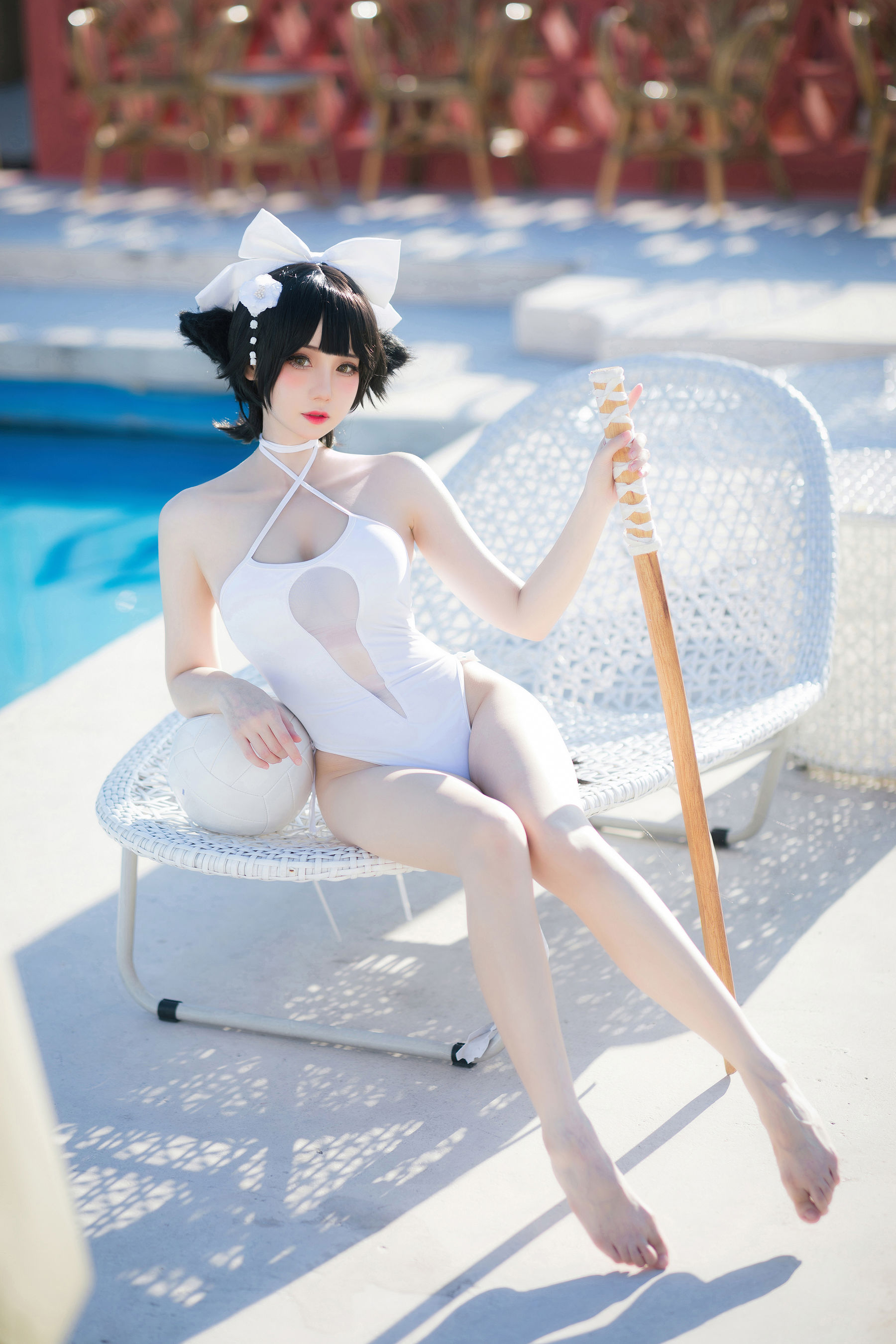 焖焖碳傲人身材泳装COS碧蓝航线高雄