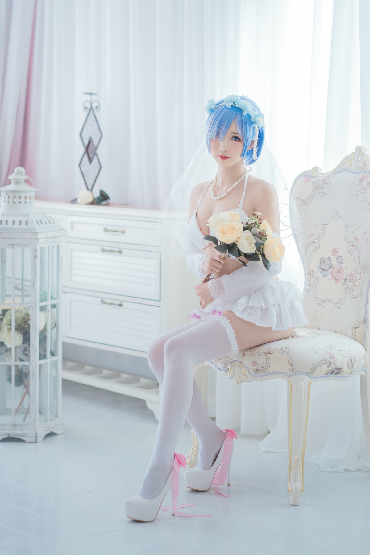 [Cosplay]面饼仙儿 - 花嫁蕾姆 - COSPLAY-御萝部落